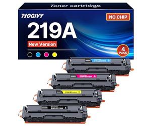 NOGIVY 219A Lot de 4 Toners compatibles avec HP 219X 219A pour HP Color LaserJet Pro MFP 3302FDWG 3302SDWG 3302FDNG 3202DW 3302FDW 3302SDW 3302FDN 3202DN (1 Noir, 1 Cyan, 1 Jaune, 1 Magenta)