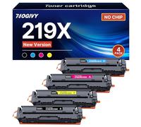 NOGIVY 219X Toner Compatible avec HP 219A 219X pour HP Color Laserjet Pro MFP 3302FDWG 3302SDWG 3302FDNG 3202DW 3302FDW 3302SDW 3302FDN 3202DN W2190A (1 Noir, 1 Cyan, 1 Jaune, 1 Magenta) Lot de 4