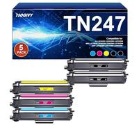 NOGIVY TN247 TN-243CMYK Lot de 5 Toners compatibles avec Brother TN243CMYK TN-247 pour Toner Brother MFC L3750CDW MFC-L3770CDW DCP-L3550CDW MFC-L3750CDW HL-L3210CW (2 Noir, Cyan, Jaune, Magenta)