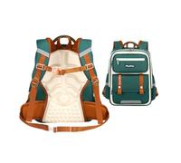 Nogkdyc Cartable pour garçons et filles Protection de la colonne vertébrale Sac d’école primaire étanche Convient aux classes 1-3-6(Vert,M)