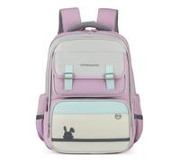 Nogkdyc Cartables pour garçons et filles Cartables pour les élèves de l’école primaire Sacs à dos britanniques pour les élèves de la 1re à la 6e année(purple,A)