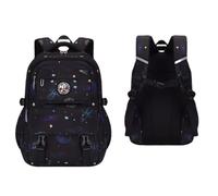 Nogkdyc Cartables pour garçons et filles Ciel étoilé Sacs à dos pour les élèves de l’école primaire Sacs à dos pour les élèves de la 3e à la 6e année Réduire le fardeau(Black,A)