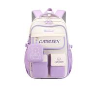 Nogkdyc Sac d’école pour filles dessin animé école primaire élève sac d’école 3-6 grade Oxford tissu simple grande capacité sac à dos pour enfants Sac à dos d’étudiant de collège(Violet,L)