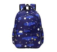 Nogkdyc Sac d’école pour garçons de la 1re à la 6e année Sac d’école imprimé fusée spatiale pour les élèves de l’école primaire Sac à dos léger étanche(C7,Un)