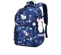 Nogkdyc Sac d’école pour garçons et filles Sac d’école mignon pour les élèves de l’école primaire pour les enfants de la 1re à la 6e année Sac à dos décontracté léger(Bleu,M)