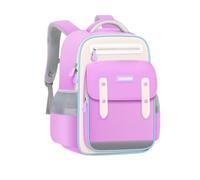 Nogkdyc Sac d’école pour garçons et filles Sac d’école simple de style britannique pour les élèves de l’école primaire Sac à dos léger pour les enfants de la 1re à la 6e année(violet,S)