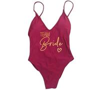 Nogkdyc Team Bride Swimsuit S-3xl Sexy Padded One Piece Impring Team Bride Swimwear Women Bachelor Party-Équipe1-M