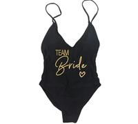 Nogkdyc Team Bride Swimsuit S-3xl Sexy Padded One Piece Impring Team Bride Swimwear Women Bachelor Party-Team18-L