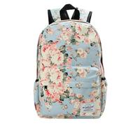 NOGRAX Cartable Toile Toile Femmes Sac À Dos Adolescent Fille Fleur École Sac À Dos Ordinateur Portable Sac À Dos Bleu Sacs De Livres-1037C Fleurs
