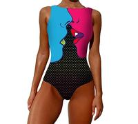 NOGRAX Maillot De Bain Une Pièce Femme Rayé Femmes Une Pièce Maillot De Bain Maillots De Bain Imprimé Push Up Monokini Été Maillot De Bain Body Femme-Cr19468Dw-Xl