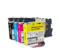 NOGROEZ Cartouche d'encre for imprimante b-Rother LC521 DCP-J1260W DCP-J1310DW DCP-J1313DW DCP-J1360DW J1460DW