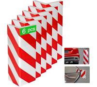 NOGUI 6 Pièces Mousse Protection Garage | Protection Colonnes et Murs | Mousse Haute Densité 2 cm | Adhésif Réfléchissant Rouge et Blanc | 40x15x2 cm | Antichoc Parking Voiture Intérieur