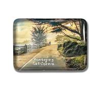 Nogytize Aimants de réfrigérateur en cristal pour Monterey Trail Californie USA Souvenir de voyage Objets de collection rectangulaires amusants pour cuisine, décoration de maison, bureau, tableau