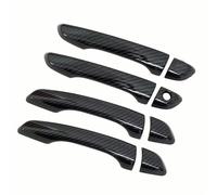 NOHEEU Accessoires De Voiture Garniture Poignée Porte ABS Extérieure Bande Couverture Décorative pour Hyundai pour Elantra 2017-2020(Black Without Button)