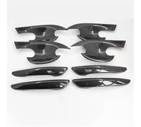 NOHEEU couvercle poignée porte extérieure Autocollant Couverture Poignée Porte Extérieure Voiture Serrure Décorative Pour Mazda 3 BP Berline/hayon 2019 - 2025(Style 4)