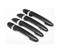 NOHEEU couvercle poignée porte extérieure Couverture Poignée Porte Voiture Chromée Fiber Carbone Garniture Décorative Pour Mazda 2 Pour Demio 2009 2010 - 2013(Style 2)