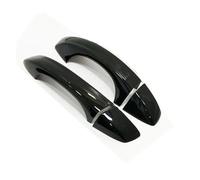 NOHEEU couvercle poignée porte extérieure Garniture Couverture Poignée Porte Latérale Voiture Chromée Fiber Carbone Noire Style Pour VW Pour Scirocco 3 Mk3 2008 - 2015(Noir)