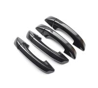 NOHEEU couvercle poignée porte extérieure Garniture Décorative Couverture Poignée Porte Latérale Voiture Fiber Carbone Pour VW Pour Golf 6 MK6 2009 2010 2011 2012 2013(Noir)