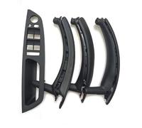 NOHEEU Poignée De Porte Intérieure LHD Améliorée Avec Revêtement En Cuir, Ensemble Complet Pour B&MW X5 X6 E70 E71 E72 2007-2014(Black2)