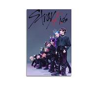 NOHF Affiche de groupe de garçons K-pop coréen Stray Kids Affiche SKZ Affiche Kpop Art mural imprimé Rétro Esthétique Peinture sur toile pour décoration de pièce et de bureau 40x60cm Style sans cadre