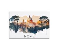 NOHF Poster Basilique Saint-Pierre de Rome Voyage Italie Décoration murale Rétro Esthétique Décoration de chambre Bureau 60 x 90 cm Sans cadre
