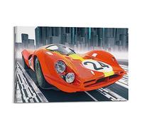 NOHF Poster classique Super voiture pour Ferrari 330 - Décoration murale rétro esthétique - 40 x 60 cm - Style cadre