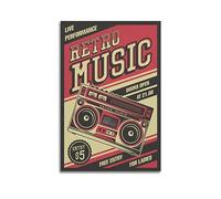 NOHF Poster de musique vintage - Art mural - Rétro - Esthétique - Décoration de chambre ou de bureau - 30 x 45 cm - Style sans cadre