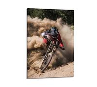 NOHF Poster de sports extrêmes en VTT (1) - Art mural rétro esthétique - Décoration de chambre - 30 x 45 cm - Style rétro