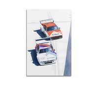 NOHF Poster de voiture de course pour BMW M1 - Art mural rétro esthétique - Décoration de chambre ou de bureau - 40 x 60 cm - Style sans cadre