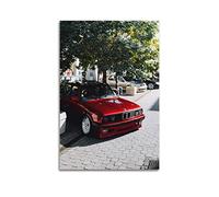 NOHF Poster de voiture de sport pour BMW E30 M3 - Impression sur toile de style rétro - Décoration d'intérieur et de bureau - 30 x 45 cm - Sans cadre