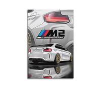 NOHF Poster de voiture de sport pour BMW M2 - Impression d'art mural rétro esthétique - Décoration de chambre ou de bureau - 20 x 30 cm - Style sans cadre