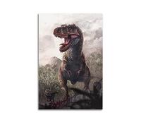 NOHF Poster dinosaure T-rex - Décoration murale rétro esthétique - 50 x 75 cm - Sans cadre