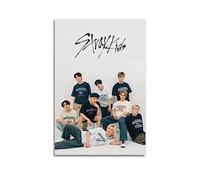 NOHF Poster du groupe masculin coréen de Stray Kids - Impression sur toile pour décoration d'intérieur et de bureau - Style rétro - 30 x 45 cm - Sans cadre