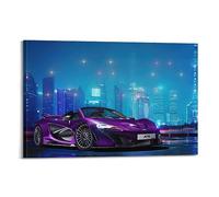 NOHF Poster Supercar pour McLaren P1 GTR - Décoration murale rétro esthétique pour chambre et bureau - 40 x 60 cm - Style cadre