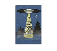 NOHF Poster vintage « LOSE YOUR MIND FIND YOUR SOUL » - Décoration murale rétro - Esthétique - Décoration de chambre ou de bureau - 40 x 60 cm - Style sans cadre