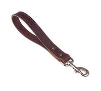 Nohma Leather Laisse pour chien en cuir de 30,5 cm, coutures accentuées, laisse courte, faite à la main, 2,5 cm de large