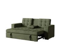 Concept Usine – Canapé convertible 3 places NOHO – Velours côtelé, couchage 160x160 – Vert