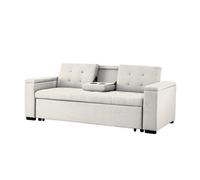 Noho canapé convertible 3 places en tissu beige