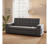 Noho canapé convertible gris foncé avec rangements