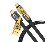 NOHON Câble de charge multiple 4 en 1 : 1,2 m, câble de charge multi-rapide avec USB A/USB C vers type C [65 W]/PD [27 W] en nylon tressé compatible avec iPhone, Android, Samsung Galaxy, iPad, MacBook