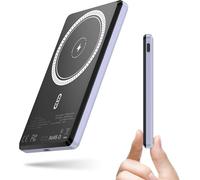 NOHON Mag-Safe Batterie Externe Powerbank: 5000mAh 8MM Slim Portable Chargeur sans Fil Powerbank Induction avec Rapide Cable USB-C PD 20W Compatible avec iPhone 16/15/14/13/12 Mini/Pro/Pro Max