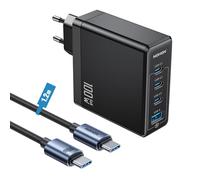 NOHON USB C Rapide Chargeur: 100W PD 3.0 GaN Alimentation avec câble Type C Charge Rapide 140W 1,2 M | PPS 4 Ports Compatible avec iPhone 12 13 14 15 MacBook iPad Laptop Galaxy S23 Ultra Plus S22