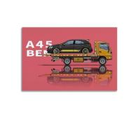 NOHYS Poster vintage de voiture de sport A45 AMG sur toile représentant une voiture de course - Affiches et images d'art moderne pour décoration murale familiale - 40 x 60 cm