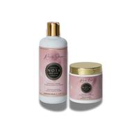 NOÏA HAIR - Coffret Duo Professionnel REMEDY - Shampoing + Masque - Soin Réparateur Anti-Casse - Kératine & Biotine - Cheveux Abîmés et Fragilisés