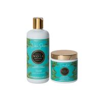 NOÏA HAIR - Duo Capillaire Professionnel VAHINÉ - Shampoing 500ml + Masque 500ml - Nutrition & Hydratation - Monoï - Cheveux Secs, Ternes ou Déshydratés