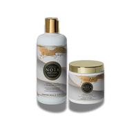 NOÏA HAIR - Duo Capillaire Professionnel VIRTUOSE - Shampoing 500ml + Masque 500ml - Nutrition & Brillance - Figue de Barbarie & Caviar - Cheveux Secs ou Indisciplinés