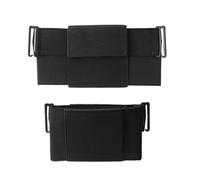 NOIAFZY Sac banane de sport invisible pour téléphone portable, sac banane pour homme, sac de taille élastique pour le travail en plein air, sac de rangement multicouche, 2 pièces, L & S, noir, Sports