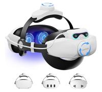 Noiposi Sangle de tête avec batterie 10 000 mAh pour Meta Quest 3s/3/Quest 2, bouton réglable, sangle Elite, accessoires de casque VR, soutien et confort améliorés et extension de 4 à 5 heures de