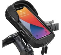 Noir - 1 Pc, Pour Smartphone 7 Pouces, Support Téléphone Vélo Étanche, Sacoche Guidon Vélo, Support Téléphone Vélo Vtt Scooter Moto, Poche Avant Vélo Avec Housse De Pluie Écran Tactile Pivotant 360 De