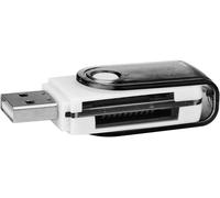 Noir-1pc, 4-in-1 USB Multifunction Card Reader MMC MicroSD TF MICRO SD MS PRO DUO M2 USB Flash Adapter